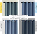 NICETOWN Stone Blue Blackout Curtains - Image 2