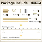 IFELS 2 Pack Heavy Duty Curtain Rods - Image 8