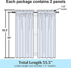Simplebrand Rod Pocket Top Solid Voile Sheer Curtains - Image 8