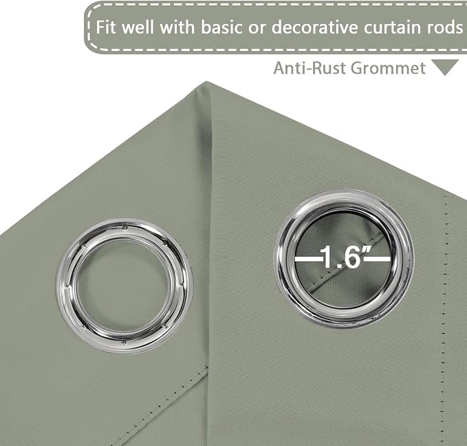 H.VERSAILTEX Blackout Patio Curtains 100 x 108 Inches - Image 3