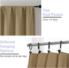 Simplebrand Ava Taupe Short Blackout Curtains - Image 4