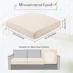 Newwiee Set of 4 Stretch Patio Cushion Covers Sofa Couch Seat Chair Slipcovers - Image 2