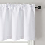 Chyhomenyc Pure White Valances for Windows, Short Window Valance Curtains for - Image 8