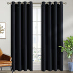 BGment Black Blackout Curtains 84 Inch Long by BGment