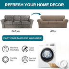 Turquoize 4 Piece Sofa Covers for 3 Cushion Couch Sofa Slipcover Soft Couch - Image 7