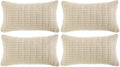 Fancy Homi 4 Packs Boho Cream Decorative Throw Pillow Covers 12x24 Inch by Fancy+Homi