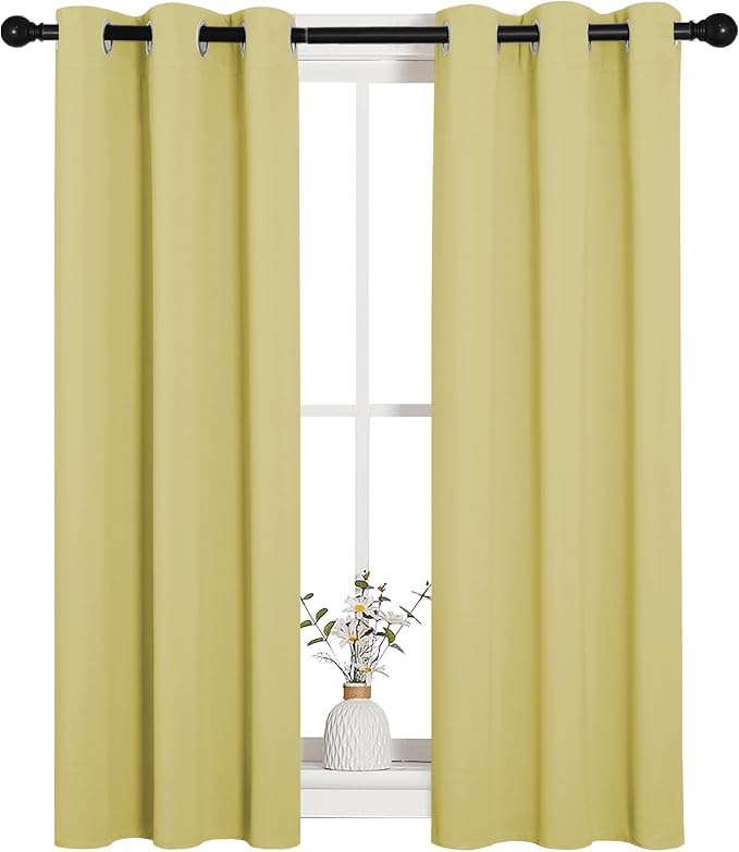 NICETOWN Window Curtain Panels, Thermal Insulated Solid Grommet Blackout - Image 2