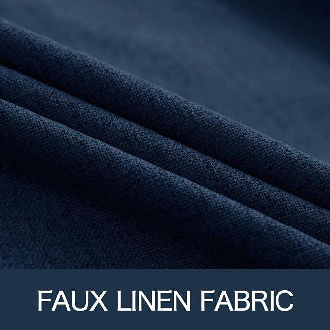 MIULEE 90 Inches Linen Textured Curtains - Image 5