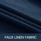 MIULEE Linen Textured Curtains Solid 100% Blackout - Image 5