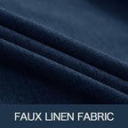 MIULEE Linen Textured Curtains for Bedroom Solid 100% Blackout Thermal - Image 5