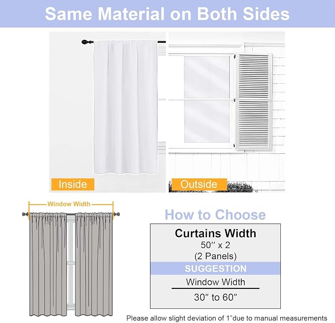 Simplebrand Pure White Light Filtering Curtains - Image 9