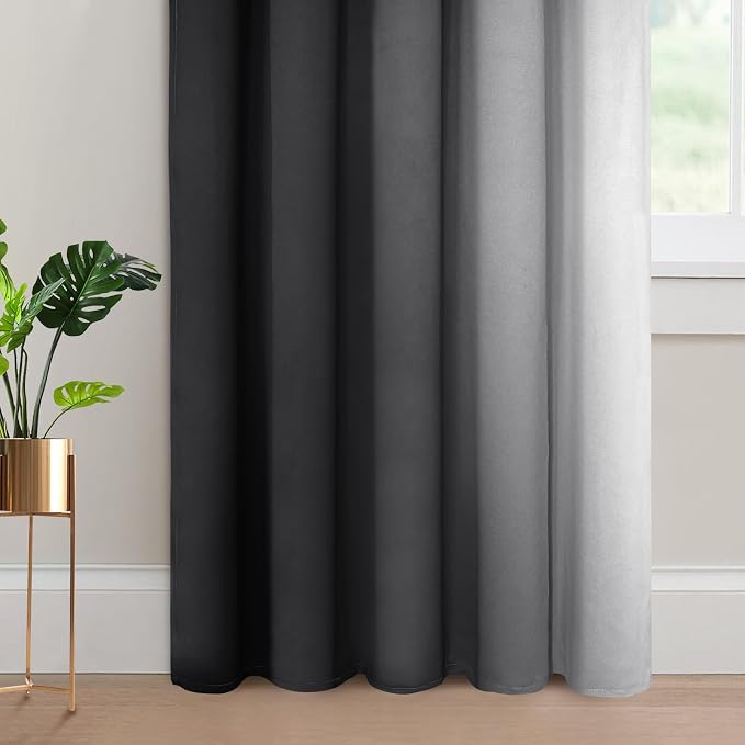 Yakamok Room Darkening Ombre Curtains 96 Inch Length, Light Blocking Grommet - Image 4