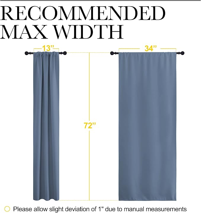NICETOWN Blackout Curtains for Living Curtains, Home Decoration Solid Thermal - Image 7