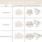 HANDONTIME Beige Couch Covers for 3 Cushion Couch - Image 3