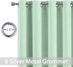 Yakamok Green Curtains 84 Inches Length Blackout Curtain - Image 2