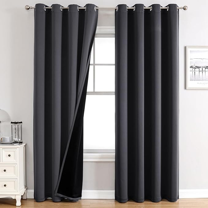 ChrisDowa 100% Blackout Curtains 90 inch Long by ChrisDowa