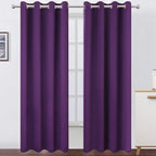 LEMOMO Blackout Curtains 52 x 90 Inch Long Purple Curtains Set of 2 Panels Room by Lemomo