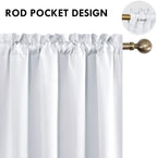 DWCN White Room Darkening Blackout Curtains - Image 4