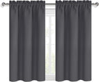 DWCN Kitchen Curtains for Small Windows 45 Inch Length 2 Panels Set, Solid - Image 9