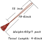 Fenghuangwu 2 Pack Curtain Tie Backs Rope Tassels - Image 2