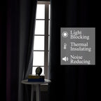 Estelar Textiler Purple and Grey Ombre Blackout Curtains 102 Inches Long - Image 3