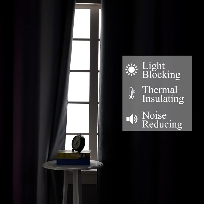 Estelar Textiler Grey and Purple Blackout Curtains - Image 3
