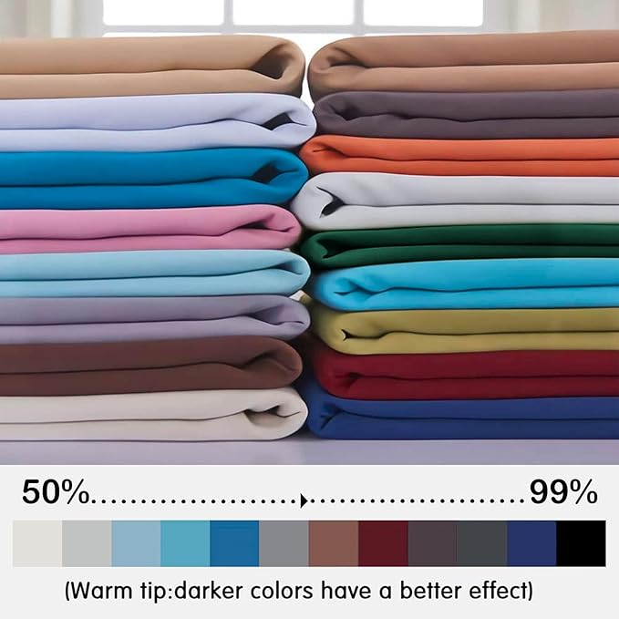 Yakamok Blackout Curtains Room Darkening Thermal Insulated Window Panels - Image 2