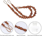 OCIOLI 2 Pieces Curtain Tieback Wood Bead Curtain Tiebacks Curtain Holdbacks - Image 5