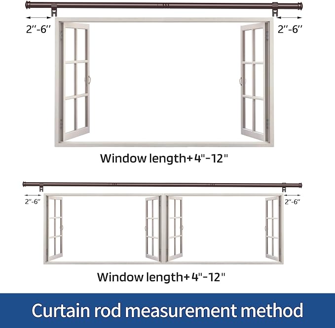 Standard Decorative Window Curtain Rods 30 to 45 Inch, 5/8 Inch Diameter Small - Image 6