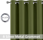 Yakamok Olive Green Blackout Curtains - Image 2