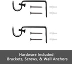 GXOACKJ Curtain Rods for windows 32-62 inch, 5/8 inch Decorative Matte Black - Image 7