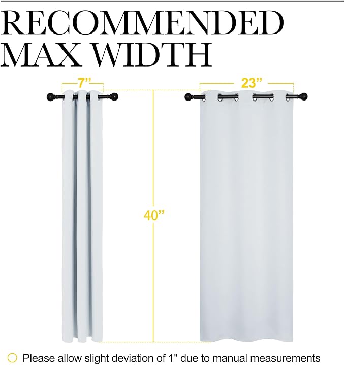 NICETOWN Room Darkening Draperies Curtains Panels, 2 Panels, 29 by 40, Window - Image 7