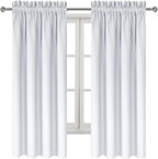 DWCN Greyish White Room Darkening Blackout Curtains - Image 9