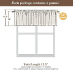 Chyhomenyc Brown Valances for Window, Room Darkening Short Curtains for Kitchen - Image 3