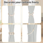 KLOGTSIND Magnetic Curtain Tiebacks, 4 Pack Curtain Holdbacks - Image 3
