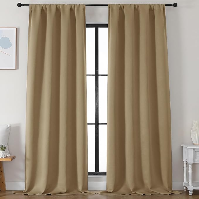 Simplebrand Taupe Blackout Curtains by Simplebrand