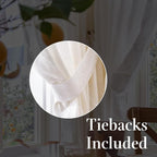jinchan Belrose Linen Floral Cafe Curtains 45 Inch Length Embroidered Farmhouse - Image 8