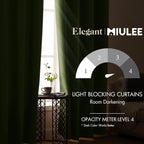 MIULEE Blackout Curtains Room Darkening Thermal Insulated Drapes Solid Window - Image 2