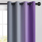 Yakamok Ombre Purple and Grey Curtains - Image 3