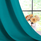 NICETOWN Room Darkening Curtains 60 inch Length 2 Panels, Peacock Teal - Image 6