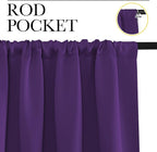 NICETOWN 2 Panels Blackout Curtains, Rod Pocket Thermal Insulated Drapes - Image 2