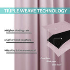 NICETOWN Baby Pink Full Shade Curtain Panels, Pair of Thermal Insulated & - Image 6