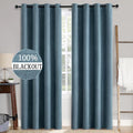 MIULEE 2 Panels Blackout Curtains Polyester Texture Opaque Curtains by MIULEE