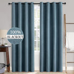 MIULEE 2 Panels Blackout Curtains Polyester Texture Opaque Curtains by MIULEE