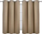 LEMOMO Natural Blackout Curtains/38 x 54 Inch/Set of Two Panels Grommet Living - Image 2