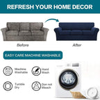 Turquoize 4 Piece Sofa Covers for 3 Cushion Couch Sofa Slipcover Soft Couch - Image 7