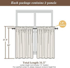 Chyhomenyc Lemon Sheer Curtains 30 inch Length 2 Panels, Light Filtering Voile - Image 7