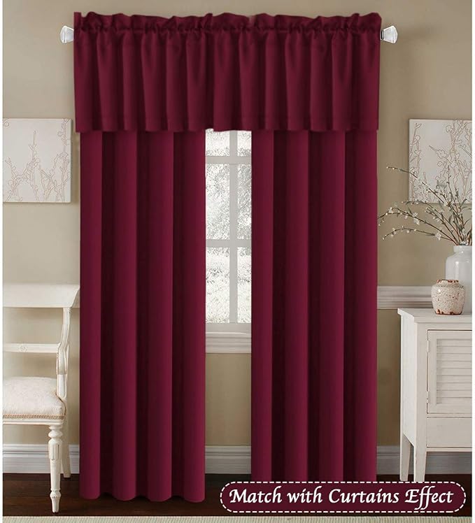 H.VERSAILTEX Blackout Valances for Windows, Kitchen Valance Curtains for Living - Image 3