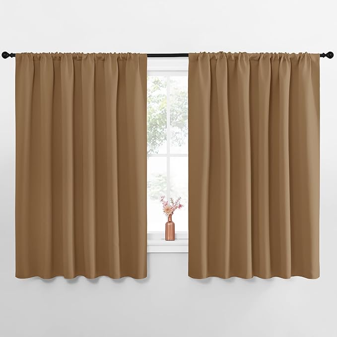 NICETOWN Blackout Curtains for Bedroom, 1 Pair, 62 by 63-inch, Window Treatment by NICETOWN
