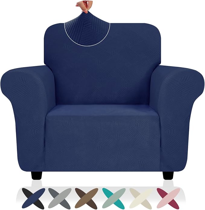 ZNSAYOTX Super Stretch Chair Slipcover, New Striped Sofa Chair Covers by ZNSAYOTX